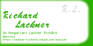richard lackner business card