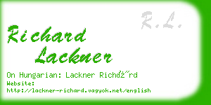 richard lackner business card